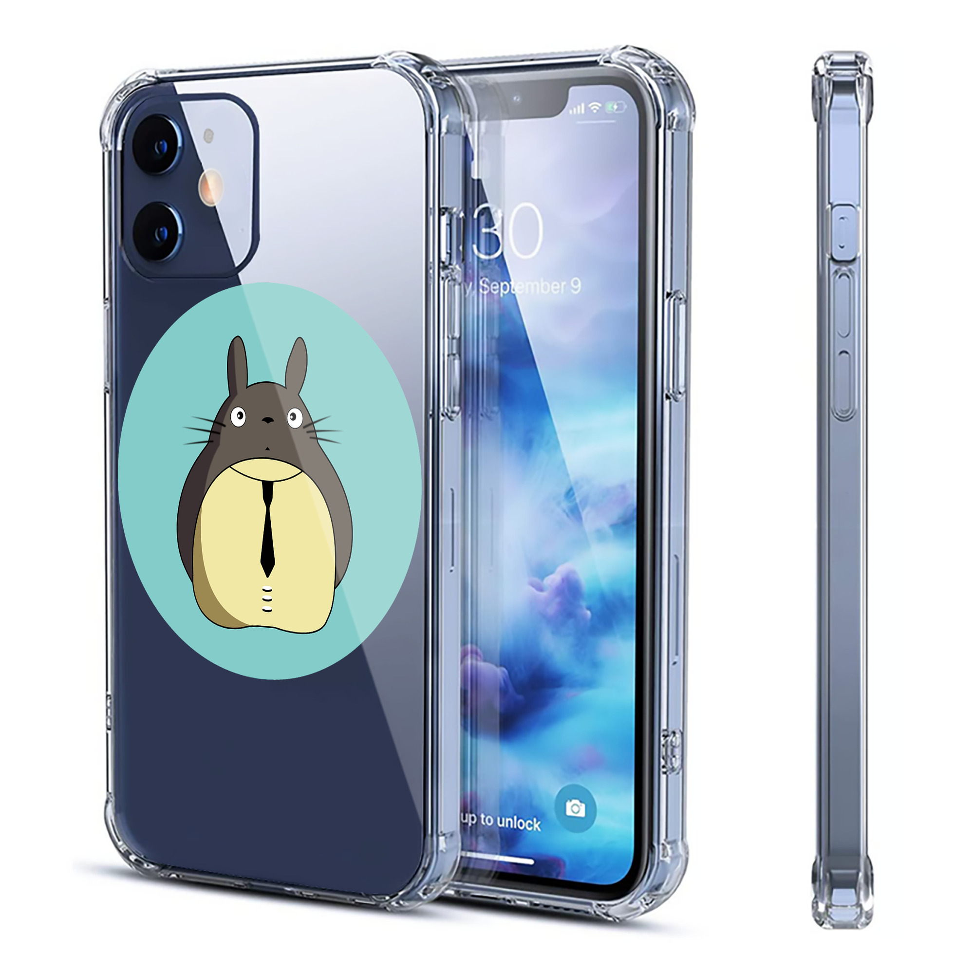 （画像用） となりのトトロ 草壁メイ 草壁サツキ My Neighbor Totoro Satsuki Kusakabe Mei Kusakabe 【iPhone 12シリーズ対応】透明スマホケース（クリアソフトケース）